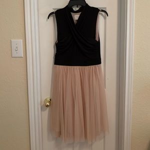 Black and pink Anthropologie cocktail dress